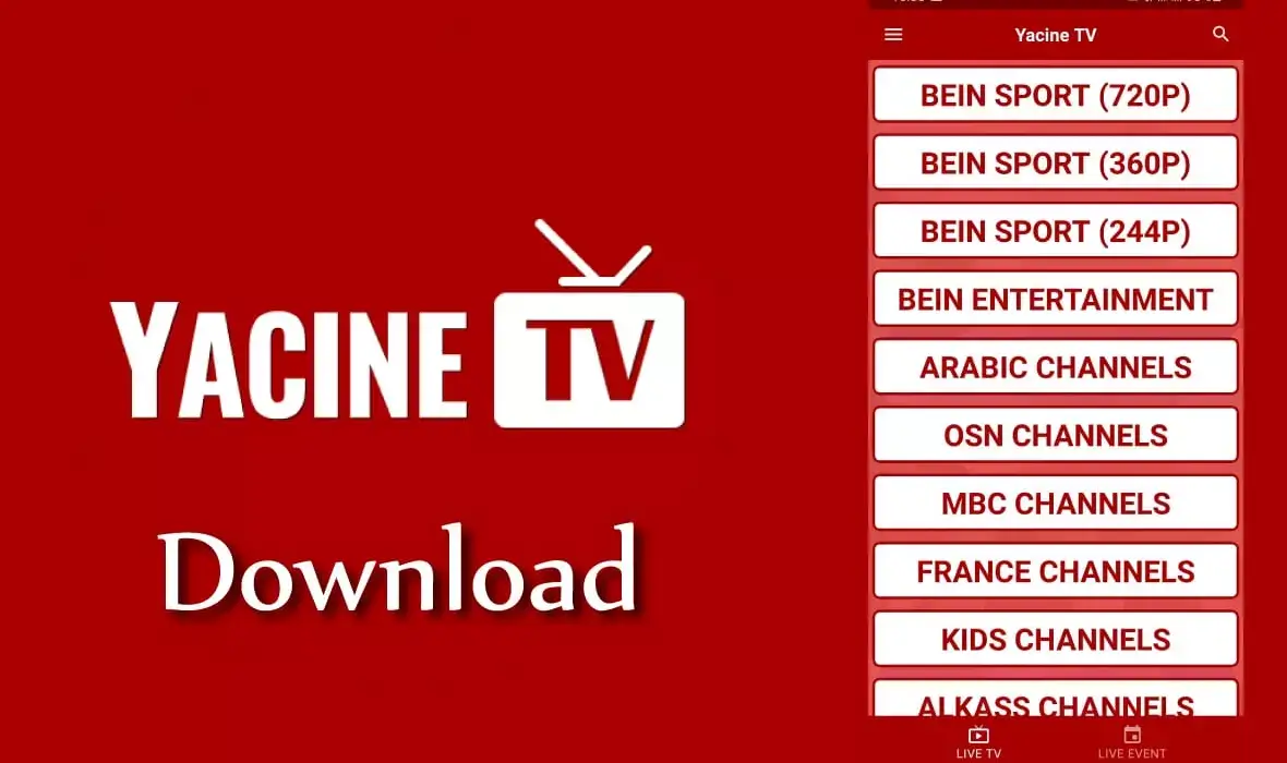 Download Aplikasi Yacine TV Mod Apk Terbaru